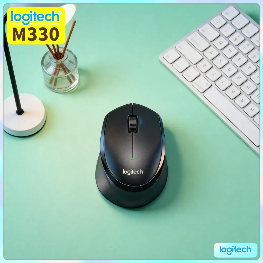 Logitech M330 Wireless Silent Mouse 2.4G Cordless Optical Tracking 10M Range Comfort Grip For Windows Mac Linux