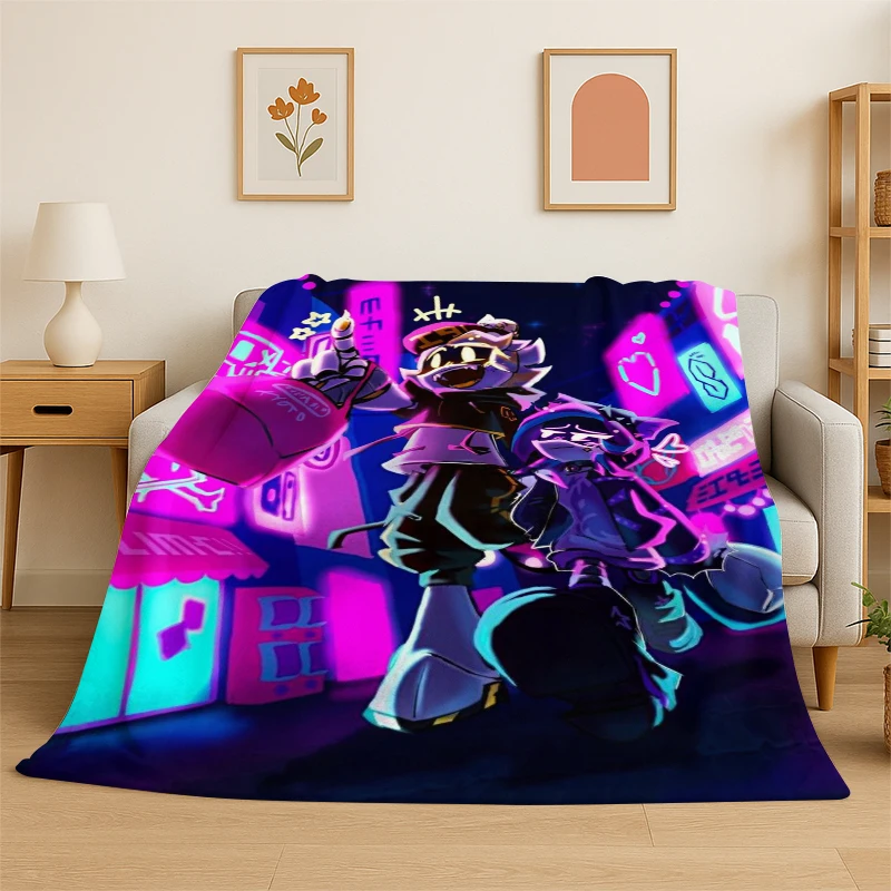 Humor Cartoon Murder Drones UZI  Soft Plush Blanket,Flannel Throw Blanket for Living Room Bedroom Bed Sofa Picnic Hiking Napping