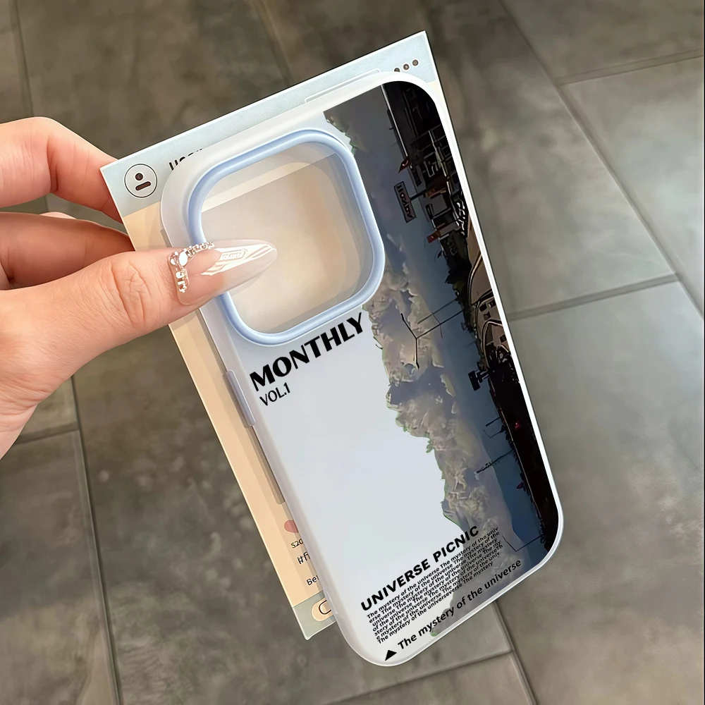 Für iPhone 17 15 16 14 Pro Max Hülle Plus Kunst-Landschaftsmuster-Cover für iPhone 13 11 12 ProMax XS XR 8 Plus Bonbonfarben-Hüllen – Detail 7