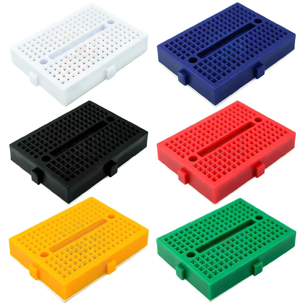 SYB-170 Mini Solderless Prototype Breadboard 170 Holes Small Breadboard 35x47mm for Small DIY Kits