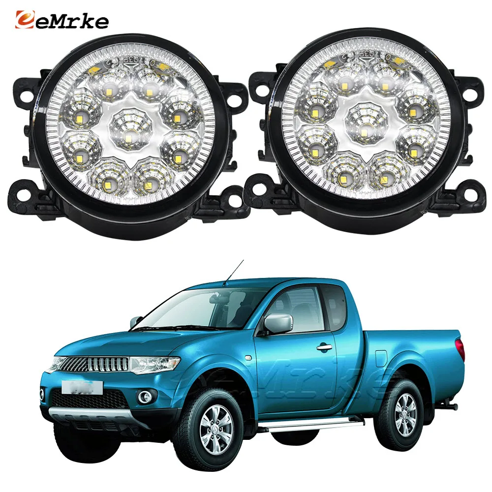 Pair Halogen Fog Lamp for Mitsubishi L200 Triton Strada Hunter 2010-2015 H11 H8 12V Led Daytime Runnign Lights Assembly 2 PCS