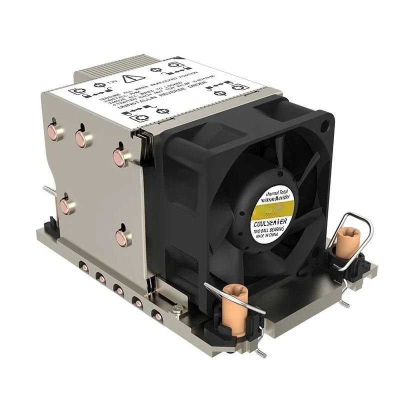 2U LGA4189 Server CPU Cooler, 5 Copper Heat Pipes PWM High Speed Temperature Control PC Cooling Fan Heatsink