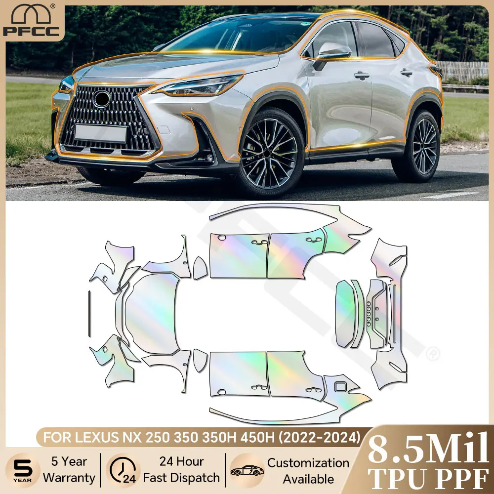

For Lexus NX 250 350 350H 450H 2022-2024 Pre-cut PPF TPU Paint Protection Film Car Body Clear Bra Anti-Scratch Resistant Cover