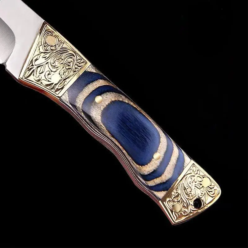 1pc high carbon stainless steel fruit knife with colored wood handle for barbecue steak knife and fruit knife sharp