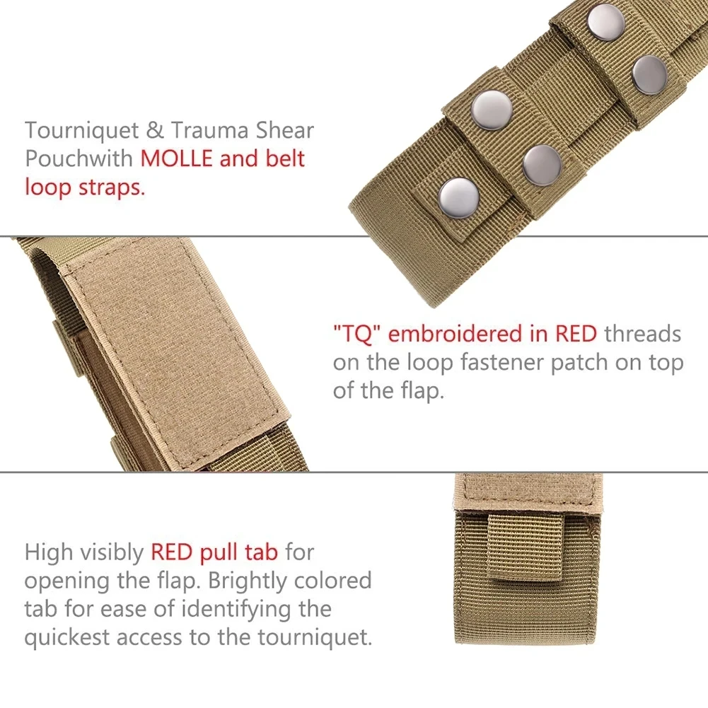 Nylon Tactical Cat First Aid Tourniquet Pouch Single Pistol Mag Bag Case Outdoor Hunting Knife Holster Medical Scissor Packs image 3