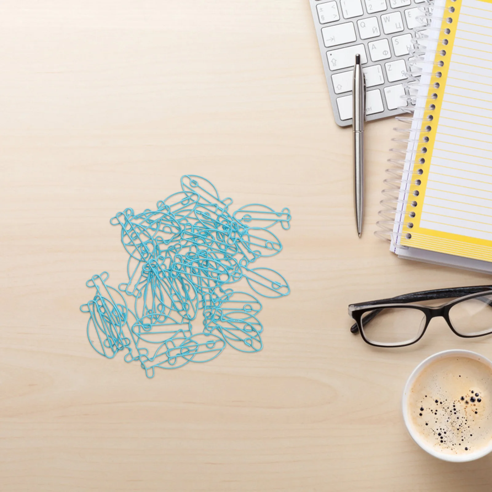 30Pcs Creative Fish Shaped Paper Clips Metal Clips Decorative Organizing Office School Documents Animal Design