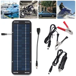 60W Solar Panel Charger Car Motorcycle Kick Scooter Portable Solar Panel Car Charger Battery Efficient Maintenance  For Caravan