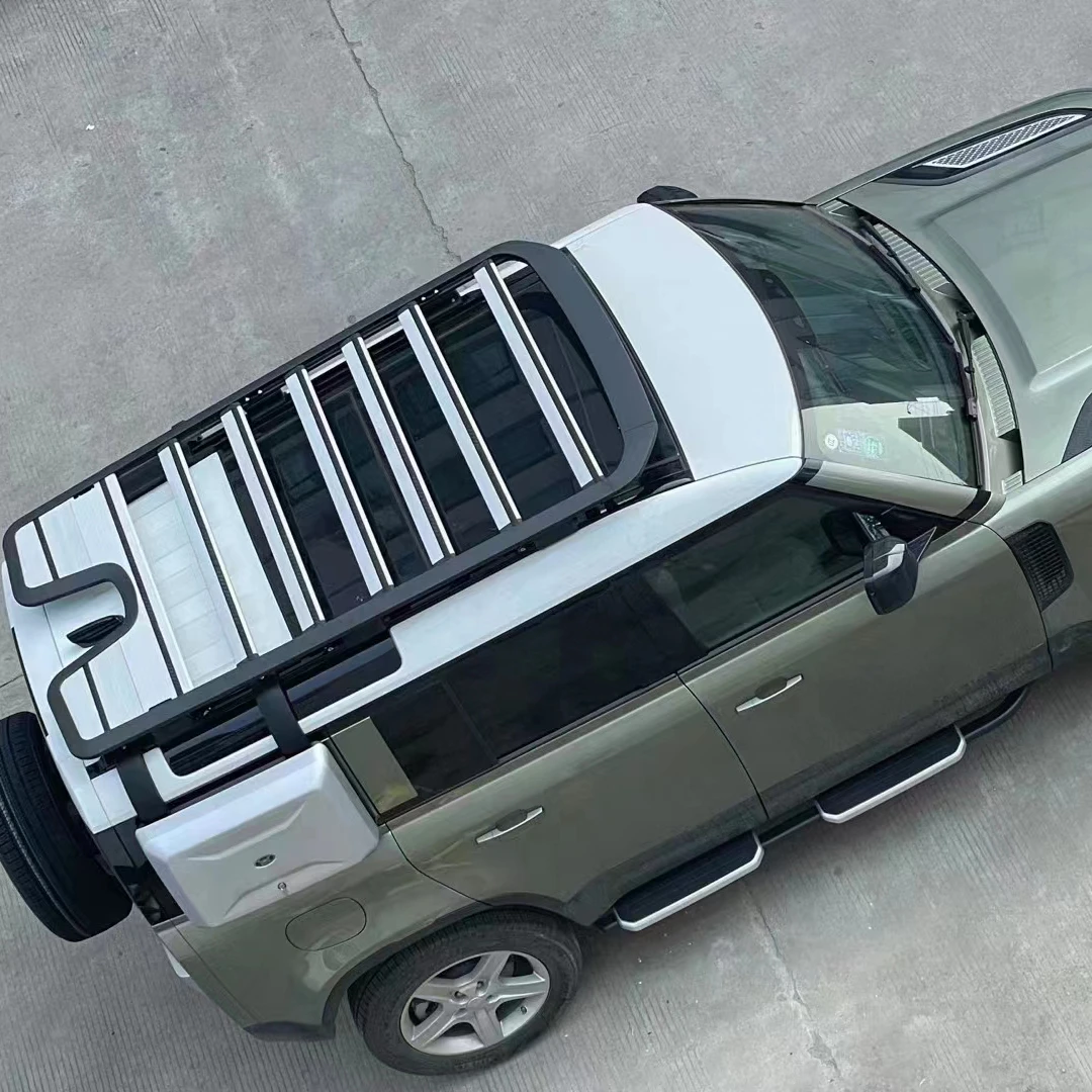 High qualityMX Car Roof Racks Cargo for   Defender 90 110  Accessories Roof Luggage Basket Side Ladder