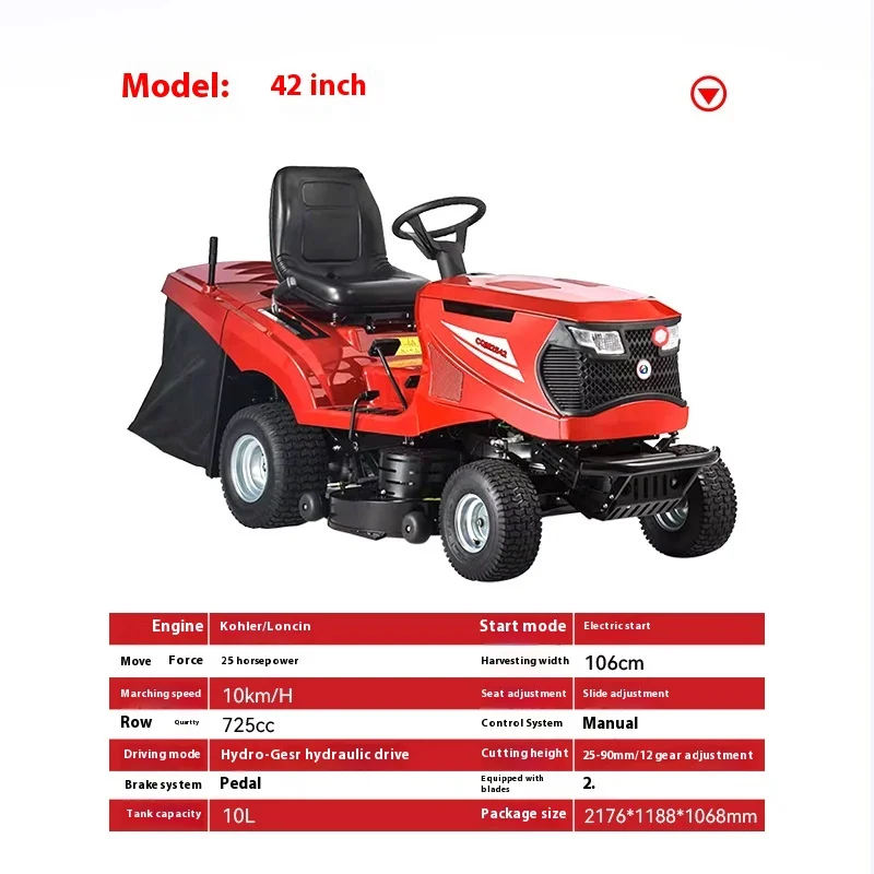 إيداع جزازة العشب على شكل جرار ذات الدفع الرباعي للمنزل وإزالة الأعشاب الضارة في الحديقة والجولف وكرة القدم والعناية الميدانية ووظيفة قيادة السيارة