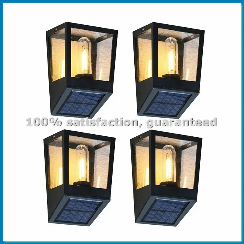 

4PCS Solar Outdoor Light Garden Sunlight Wall Lamp Home Villa Balcony Wall Light Terrace Decorative Atmosphere Lights-A10G