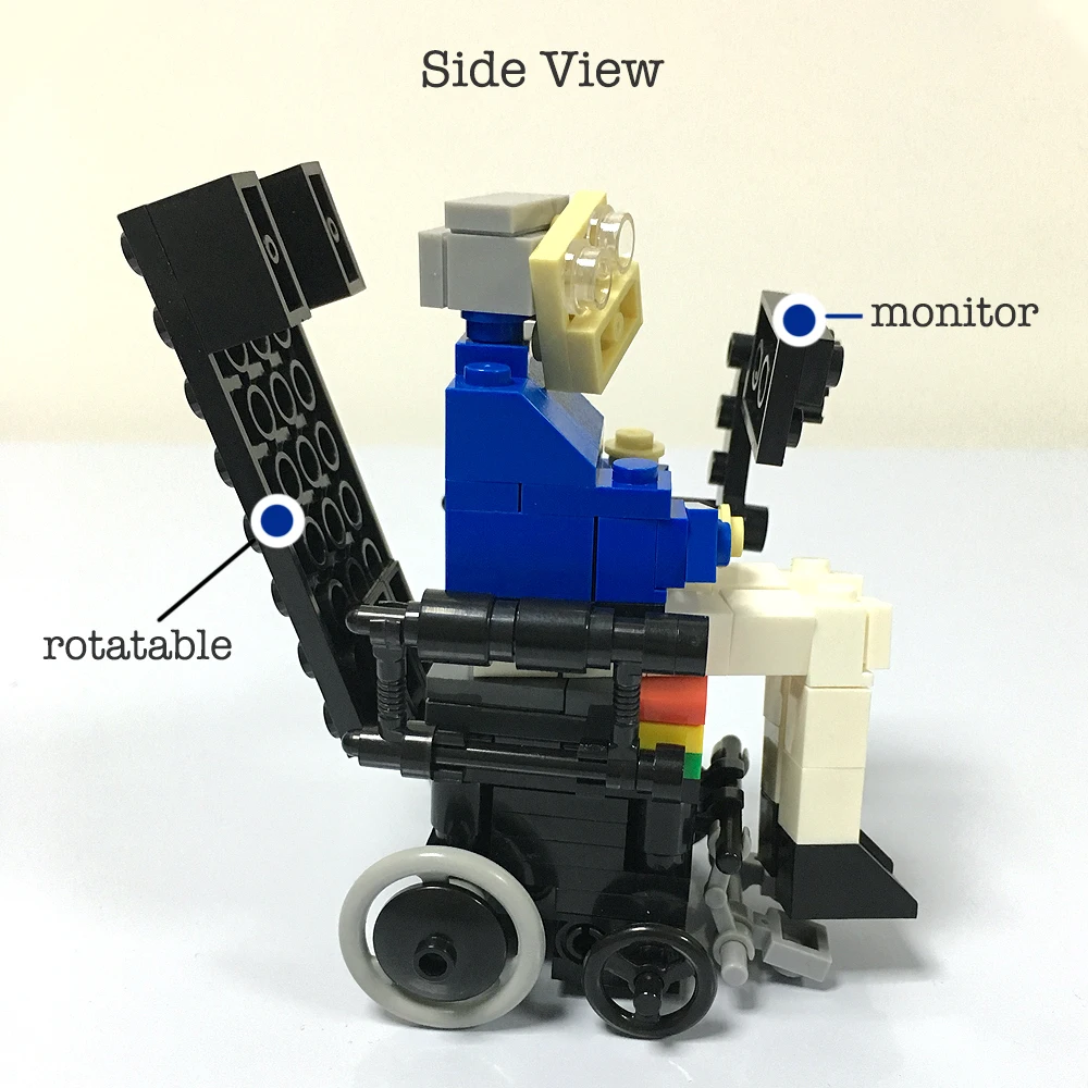 120+pcs MOC Set DIY Stephen Hawking Scientist Character Creative Collection Educational Model Building Blocks Toys Bricks Bag