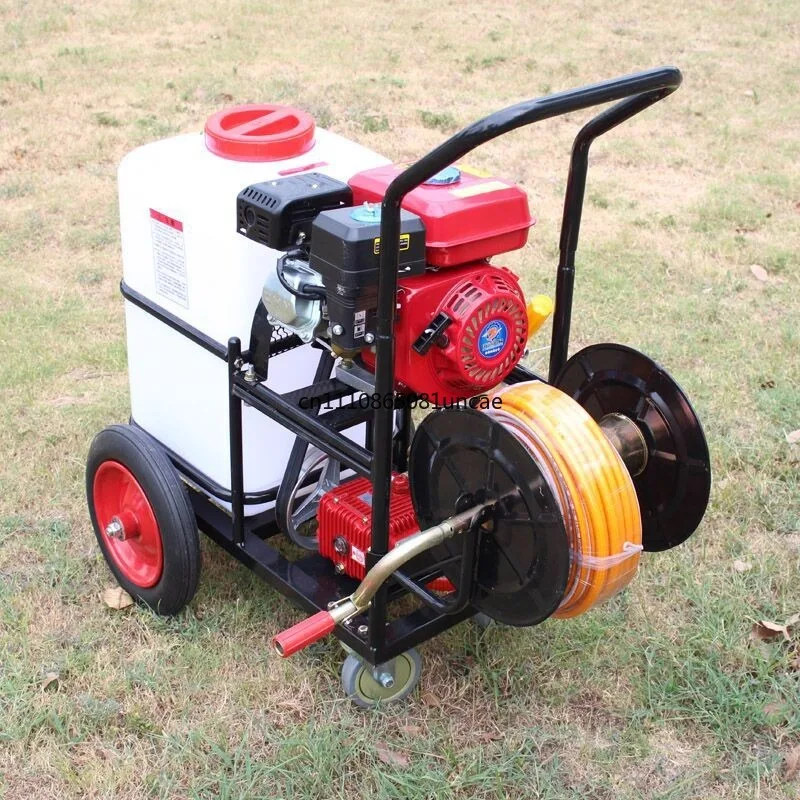 Hand push four-wheel high-pressure sprayer, powered sprayer, stretcher sprayer copper pump