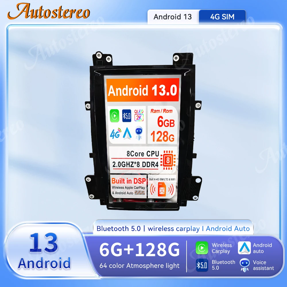 13.6 Inch Carplay For Cadillac Escalade 2004-2017 Android 13 Car GPS Navi Multimedia Player Unit Radio Screen DSP AUTO Head Unit
