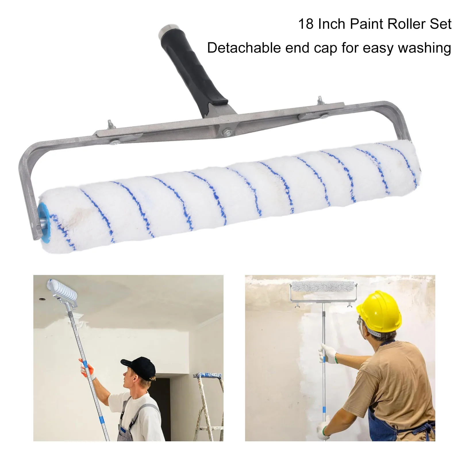 Painting Roller Paint Roller 18 Inch Width 1/2 Inch Fluff High Efficiency Wall Painting Rolling Brush for All Paints