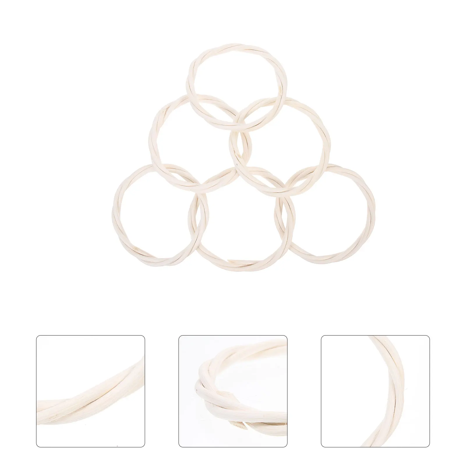 

6Pcs DIY Wreath Rattan Garland Frames for Customizable Home and Holiday Decorations DIY Wreath Circle Kitchen Decorations Wall