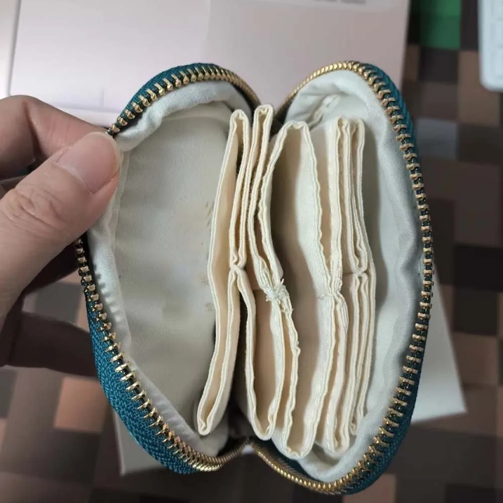 

Multi-Layered Flannel Jewelry Zipper Bag Anti-lost Velvet Jewelry Storage Pouch Solid Color Portable Cloth Jewelry Organizer Men