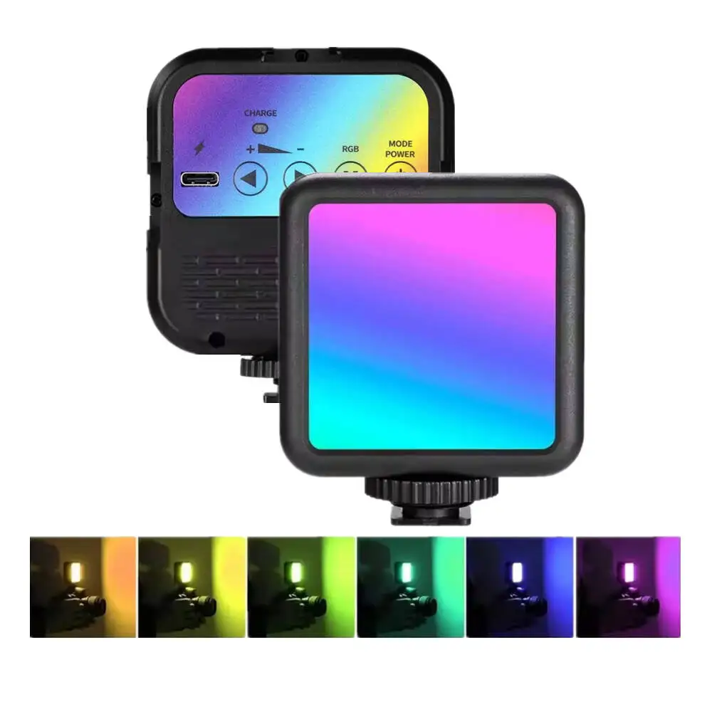 

Карманный заполняющий светильник RGB, портативный светодиодный светильник, мини-заполняющий светильник для видео, смартфона, камеры, ноутбука GoPro, регулируемая RGB-лампа для селфи