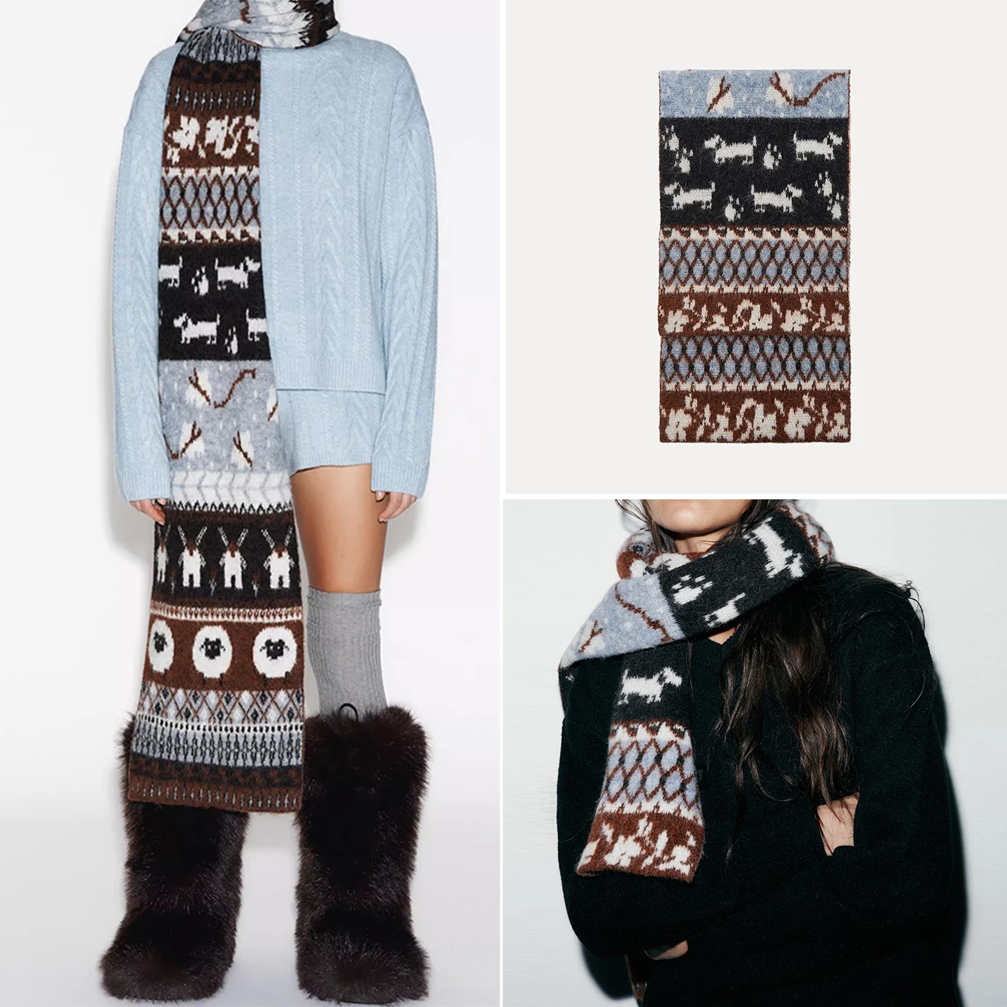 Echarpe-tricotee-tendance-nouvelle-collection-hiver-2025-imprime-personnalise-pour-femme-accessoire-elegant-et-chaud-taille-polyvalente-adaptee-a-toutes-les-morphologies
