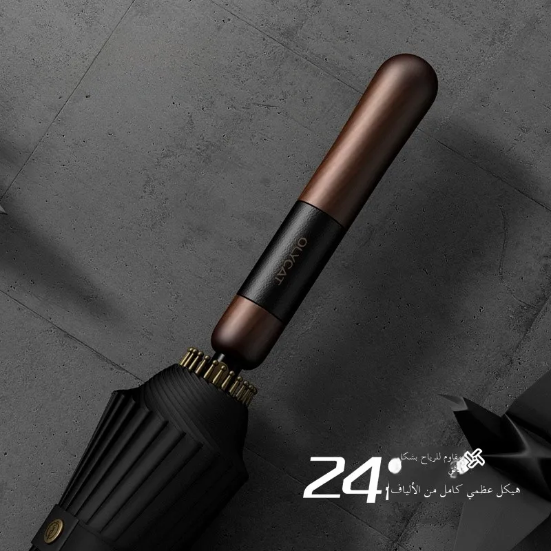 

Olycat Retro Reinforced Large 24-Rib Business Men's Automatic Long-Handled Rain Umbrella Super Strong against Storms