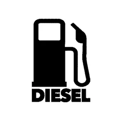 Car Stickers Personalized Stickers Diesel Fuel Tank Cap Stickers Waterproof and Sunscreen PVC 12*8cm