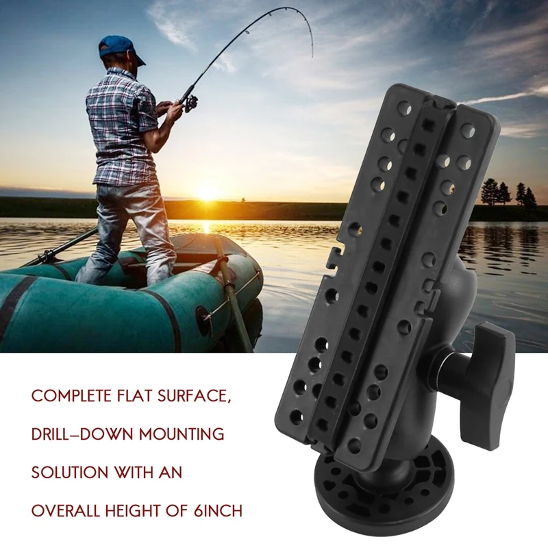 360 Degree Swivel Ball Mount Marine Kayak Electronic Fish Finder Mount Base Fishfinder GPS Plate Rotating Boat Supporter