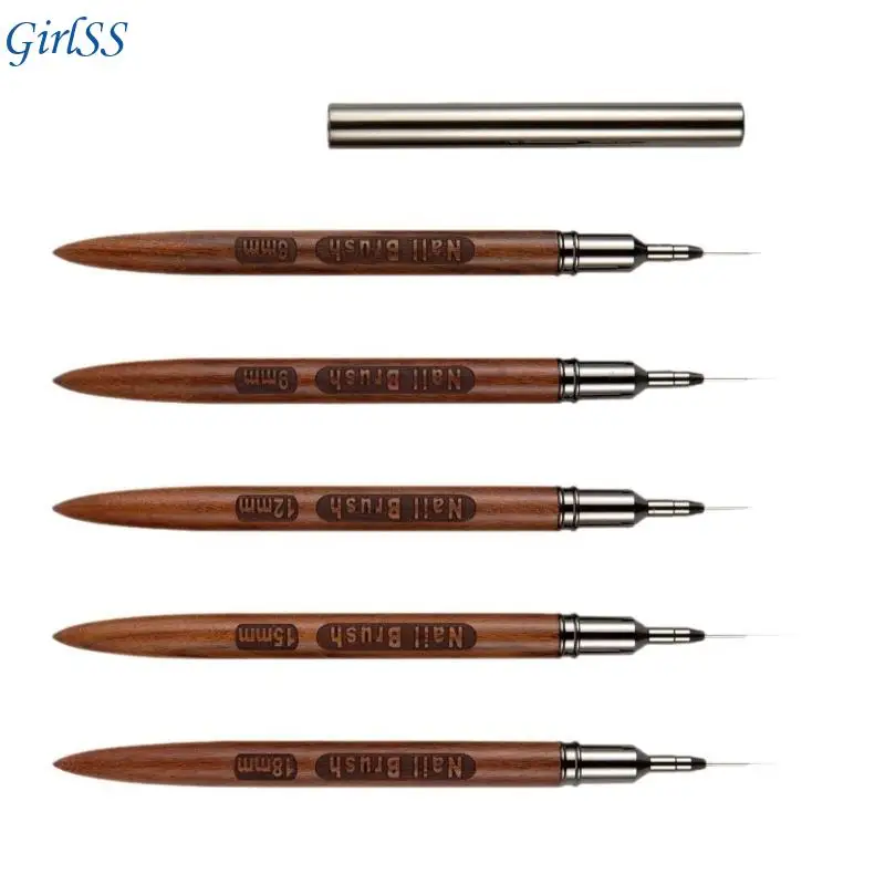 

Nails Art Liner Brushes Painting Nails Art Brush 6/9/12/15/18mm for Thin T4MB