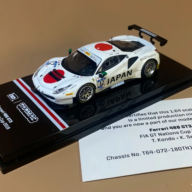 1:64 488 GT3 Japan Limited FIA сплав grand Finale миниатюрная модель моделирования автомобиля, коллекционное украшение, игрушка для мальчика