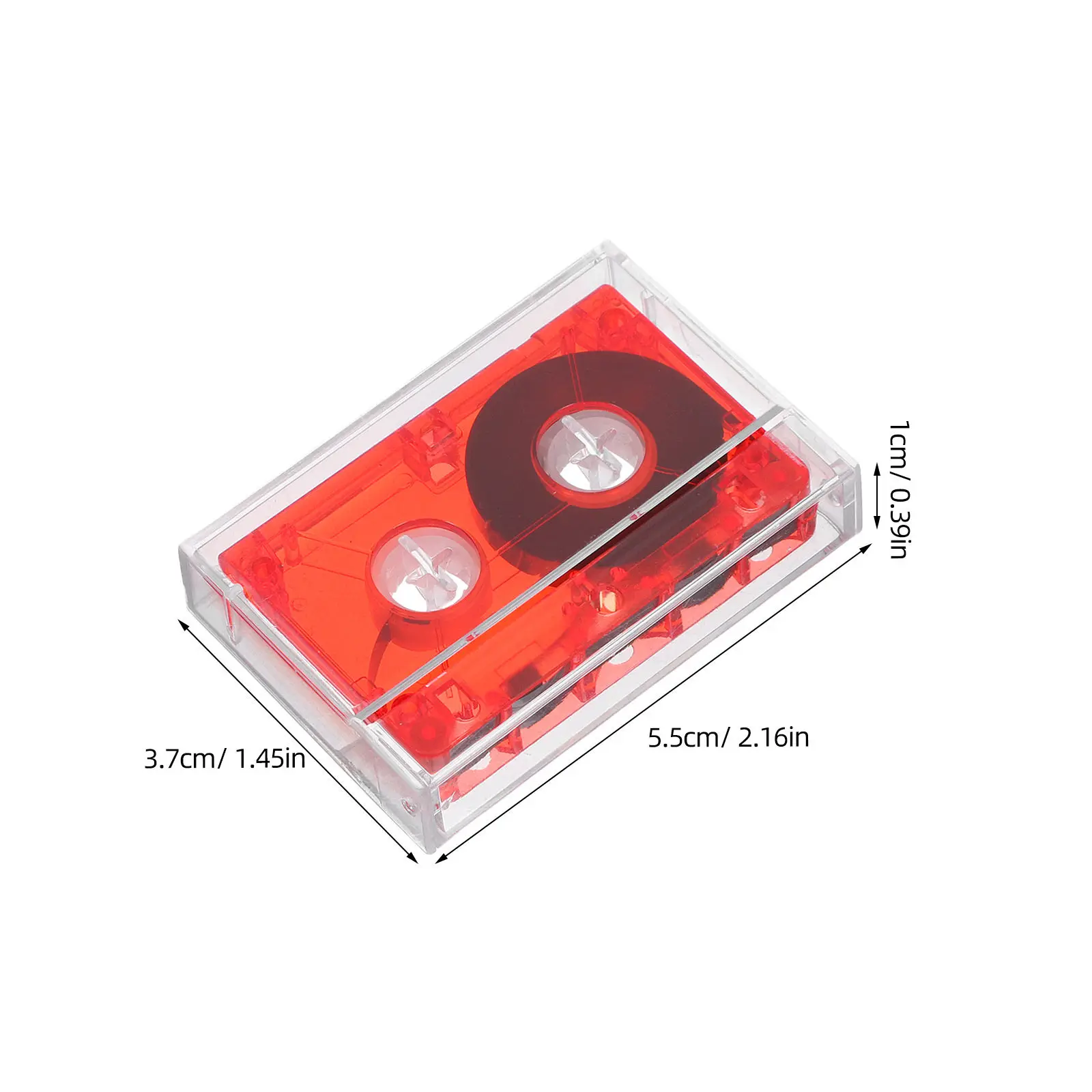 60 Minute Blank Audio Cassette Tape Clear Recordable Music Interview Voice Recording DIY Retro Style for Home Studio Messages