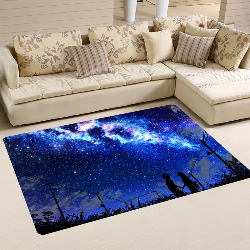 

the Milky Way Aesthetic Room Decoration Starry Sky Floor Mat Kitchen Carpet Carpets Doormat Entrance Door Home Rugs Balcony Foot