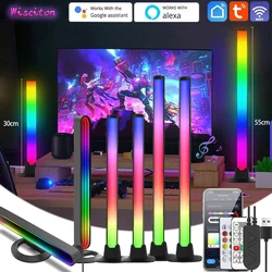 RGB Sfeer Nachtlampje WIFI Spraakbesturing Spel Slaapkamer Vakantie Decoratie Lamp Bluetooth LED Muziek Ritme Sensing Verlichting