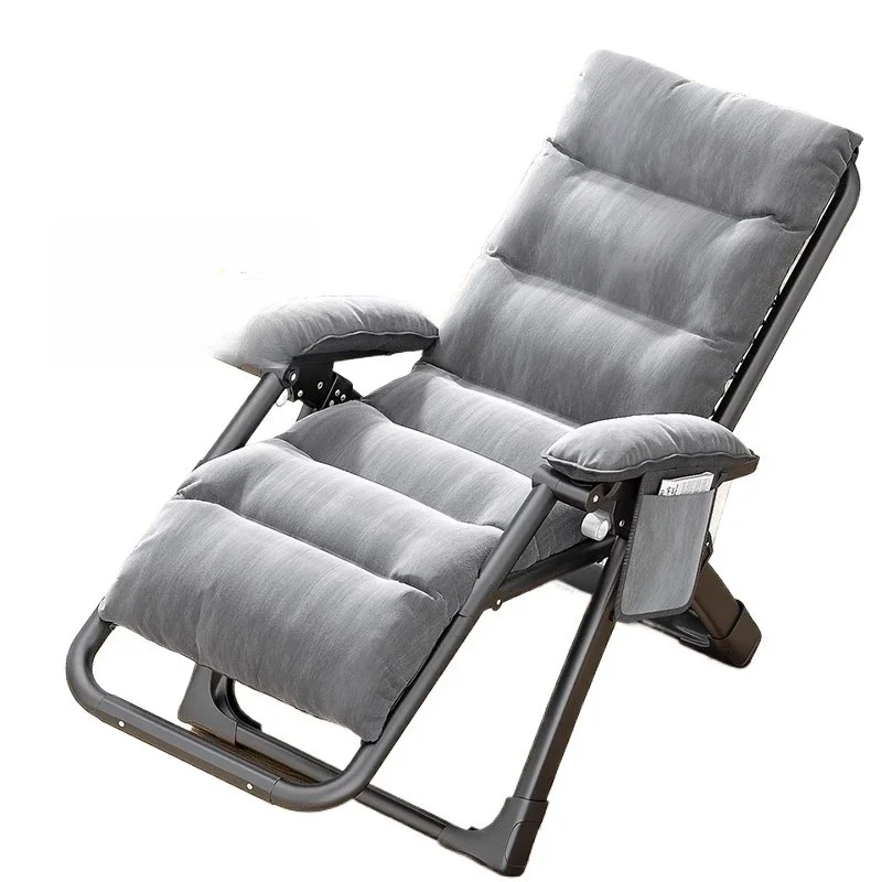 Deckchair folding middle lunch break for the elderly, lying and sitting dual-purpose balcony, home leisure nap folding chair