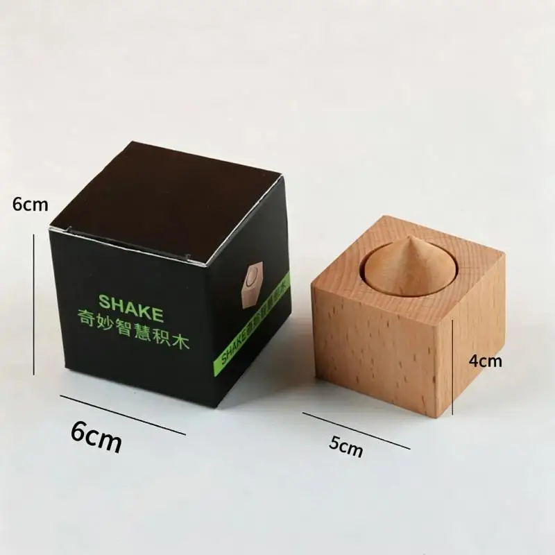 Wooden Wisdom Building Blocks Portable Educational Puzzle Toy 1PCS Lightweight for Kids Travel Play Road Trip EntertainmentNew