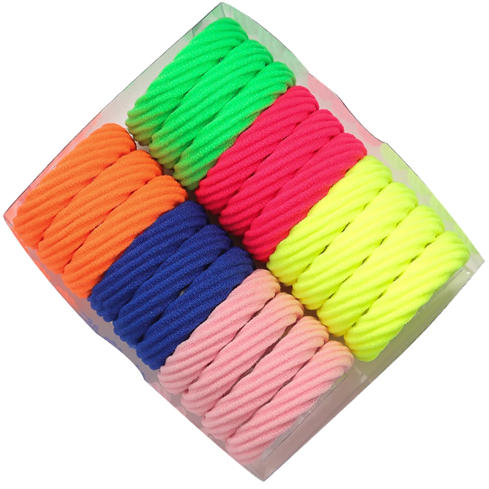 

100Pcs Colorful Hair Rope Rhombus Pattern Rubber Bands For Women And Toddlers Everyday Wear Charming Headdress