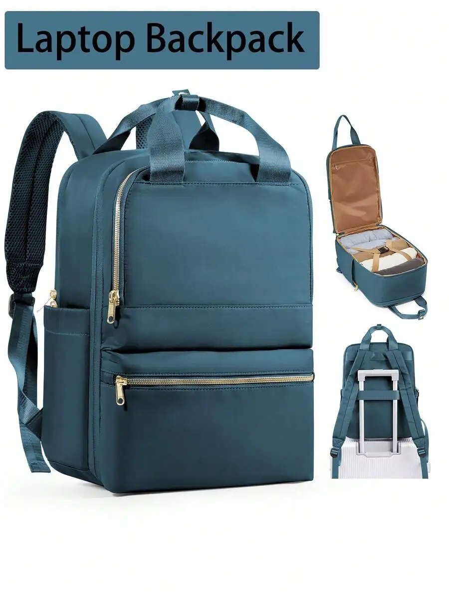 Men's Travel Backpack, Meets Airline Personal Item Size Limit, 14/15.6 Inch Anti-Theft Laptop With Headphone Port, Water-Resista