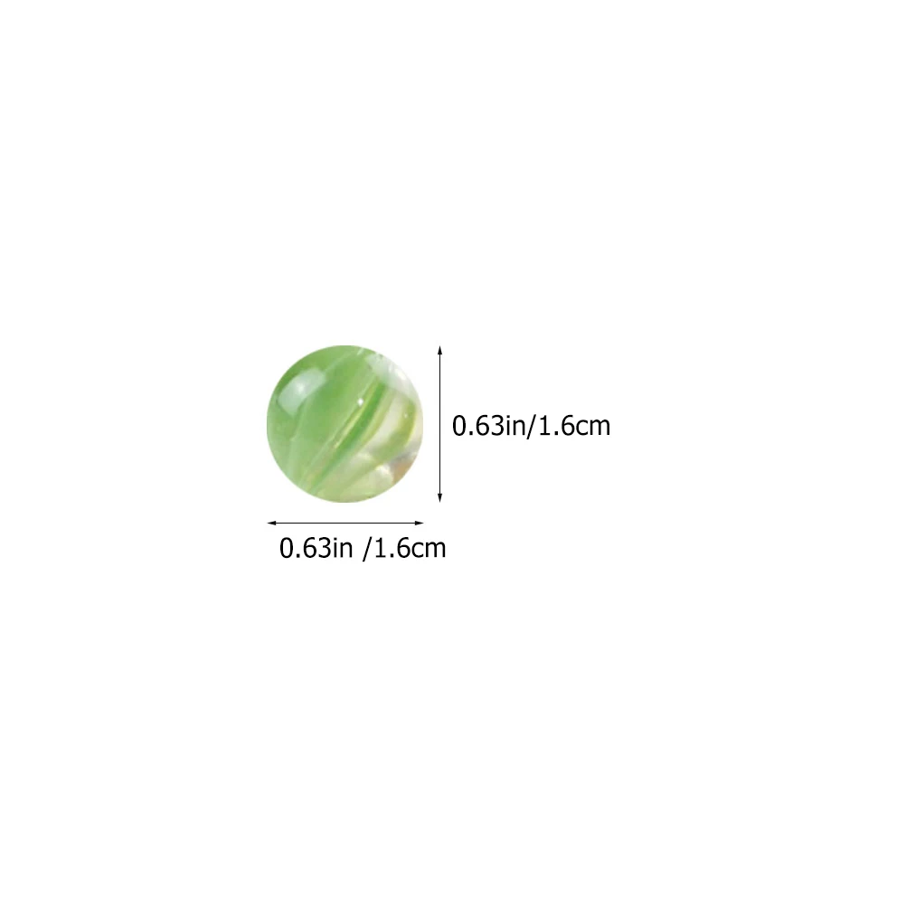 100pcs 다채로운 유리 구슬 16mm 장식 공 물고기 탱크 어린이 장난감 무작위 색상 고품질