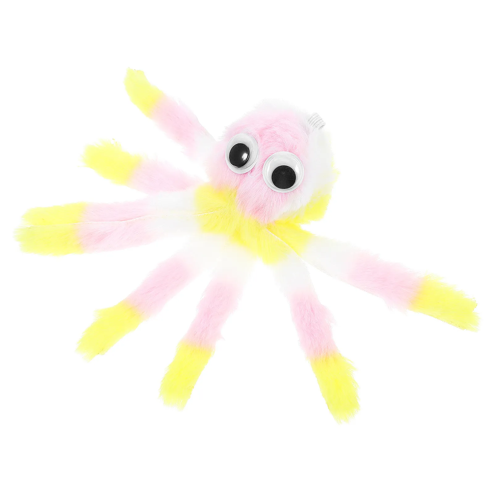 

Rainbow Octopus Pet Plaything Soft Chewable Interactive Companion for Cats Small Dogs Kittens Puppies Teasing Chasing Kawaii