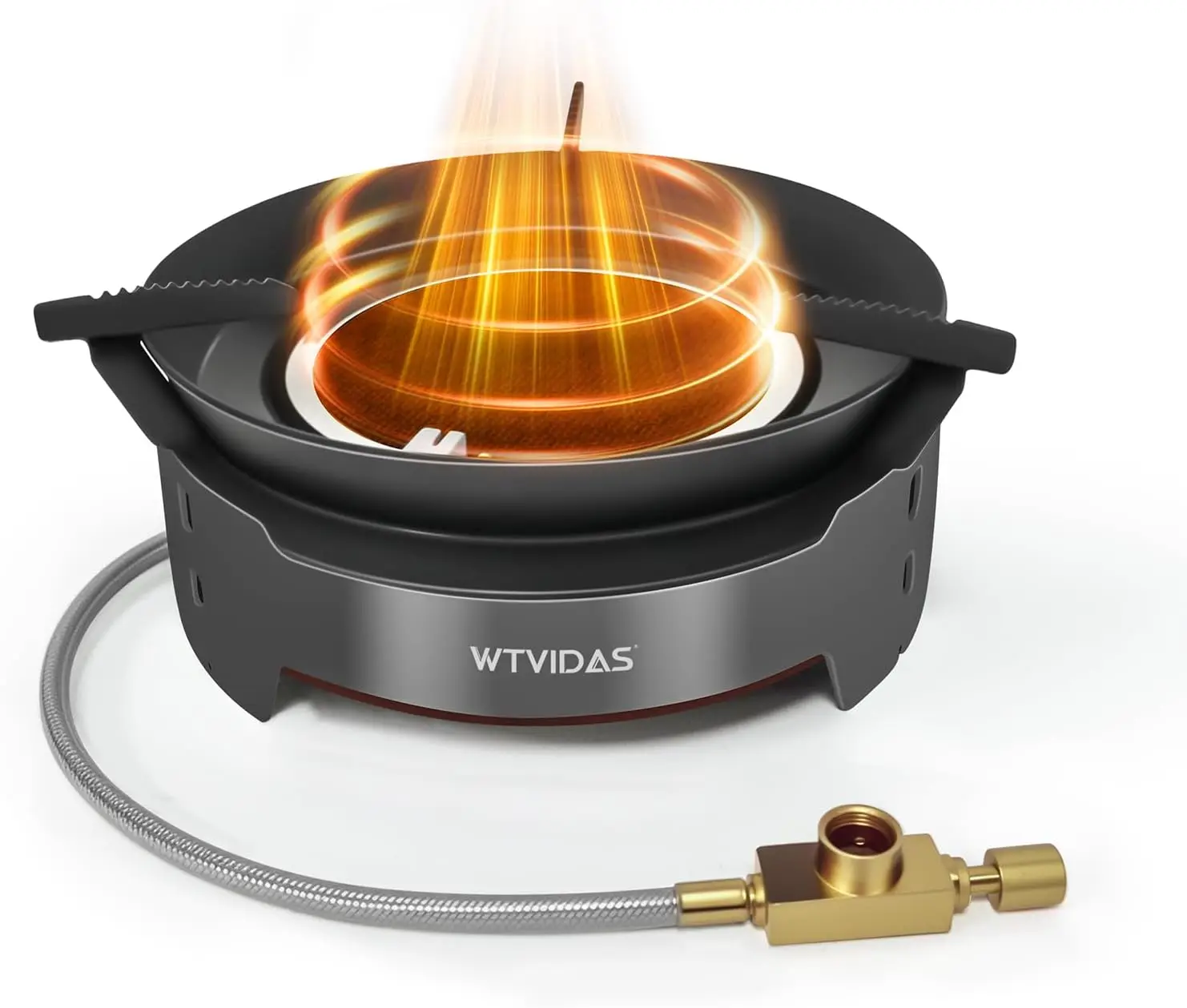 

Портативная походная плита 3600 Вт с пьезозажиганием, ветрозащитная газовая плита для пеших прогулок и приготовления пищи на открытом воздухе