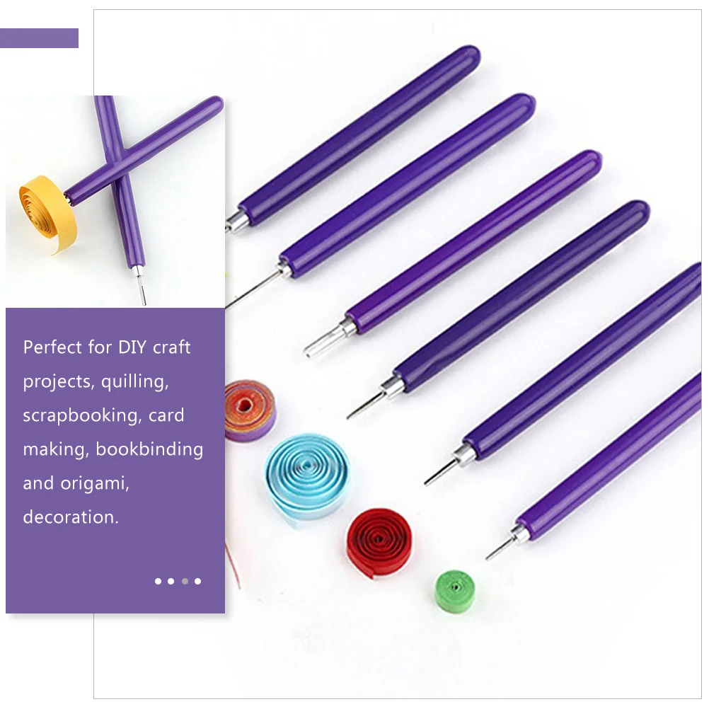 1Set Paper Slotted Craft Pen Set Rust Proof Quilling Needle for DIY Flower Making Bead Projects Creative Stationery