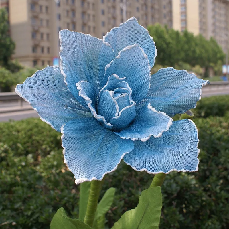 DIA30-80CM Artificial Large Rose Flower Head Giant Flower Props Wedding Home Guide Background Decoration Photo Props