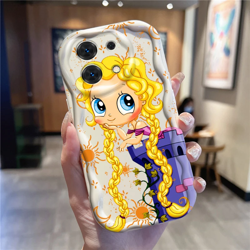 Tangled Cartoon Rapunzel Art For Xiaomi Redmi Note 13 12 12S 11S 11 10 9 8 10A 9C 9T Pro Plus 5G Wave Oil TPU Phone Case