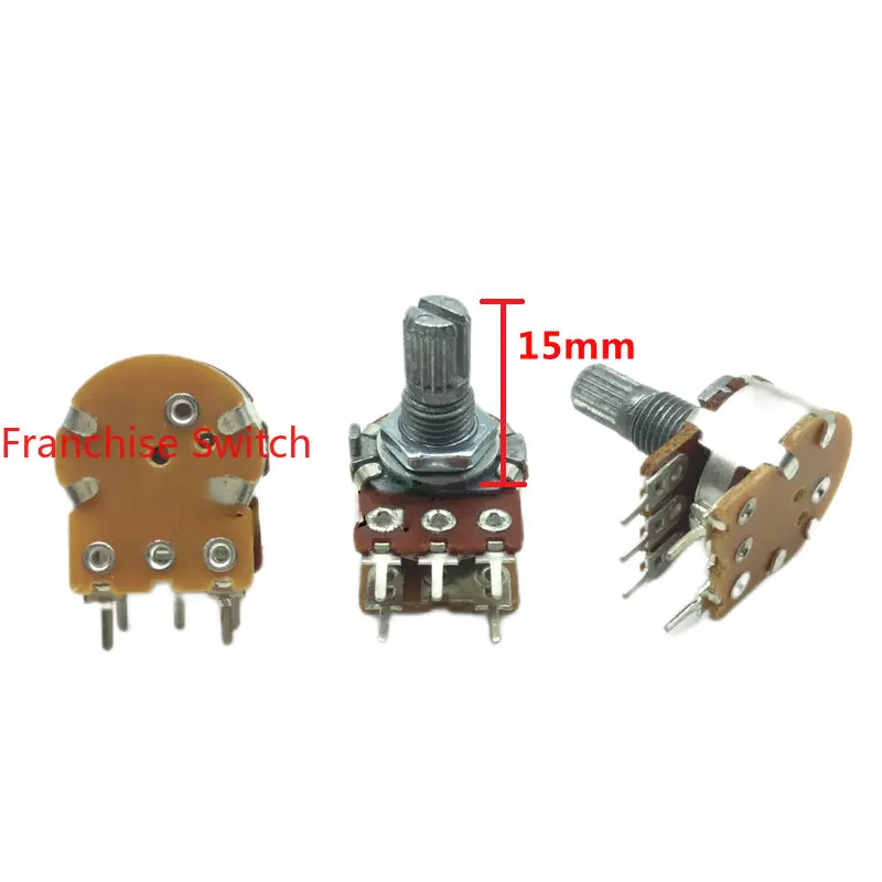 10PCS Dimming Potentiometer Brand New Single Link Switch  148 B5K 5-pin Speed Regulating  16 Type 1