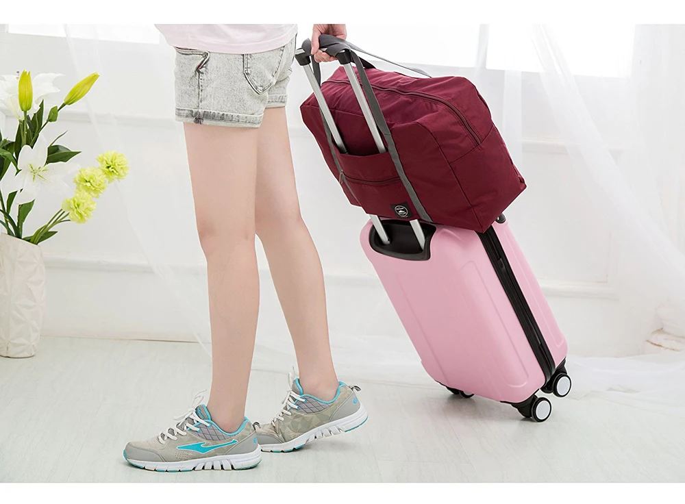 Portable Luggage Storage Bags Travel Bag Unisex Foldable Handbags Organizers Large Capacity Feather series Travel Accessories