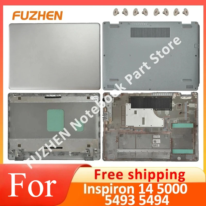 

NEW Replace Laptop Case For Inspiron 14 5000 5493 5494 P120G LCD Back Cover/Bottom Case A D Cover Silver 0638V6 0MKHFD