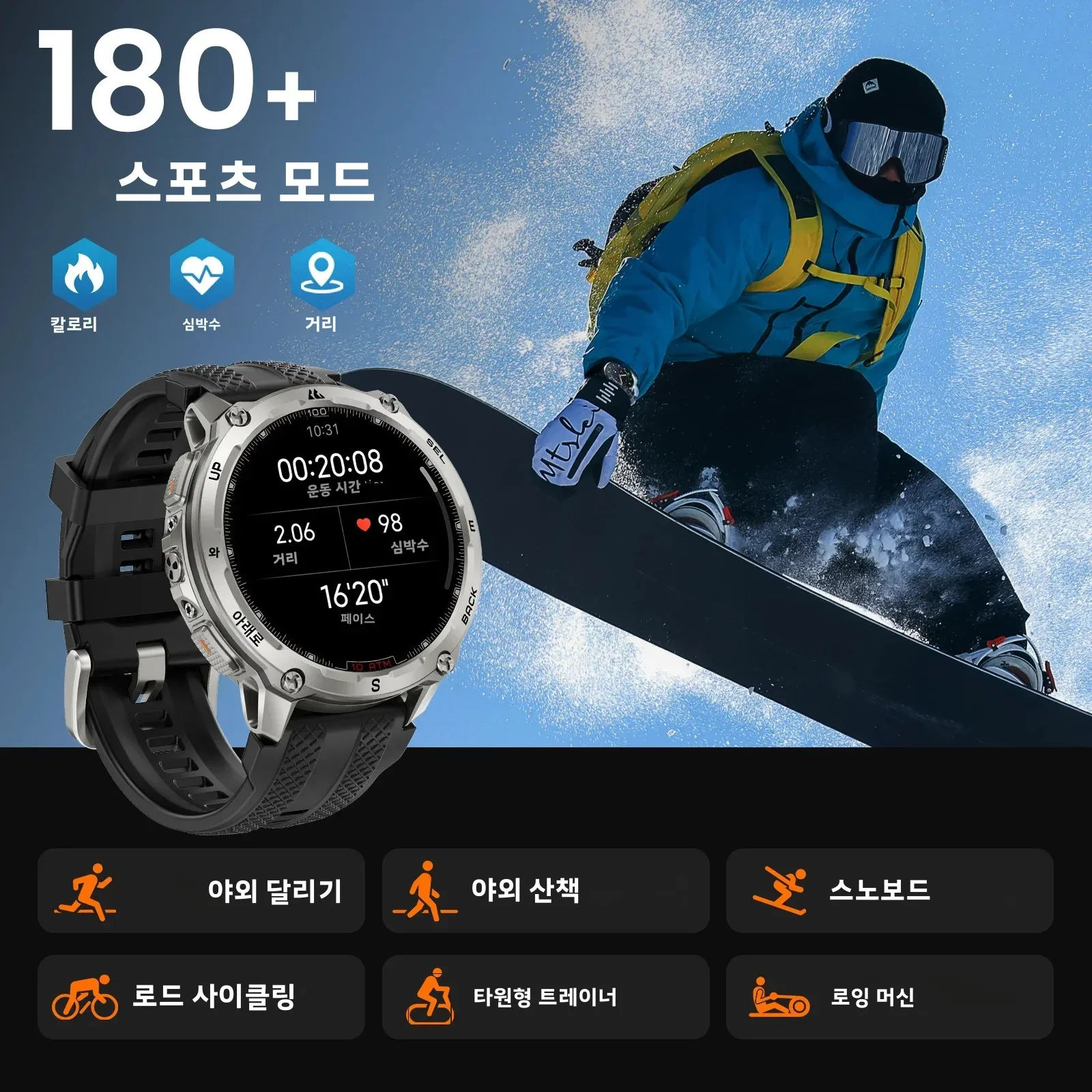 2025 KOSPET Tank T4 러기드 스마트워치 20가지 MIL-STD 테스트 스테인리스 스틸 GPS 100M 방수 24/7 건강 모니터링 안드로이드 IO…