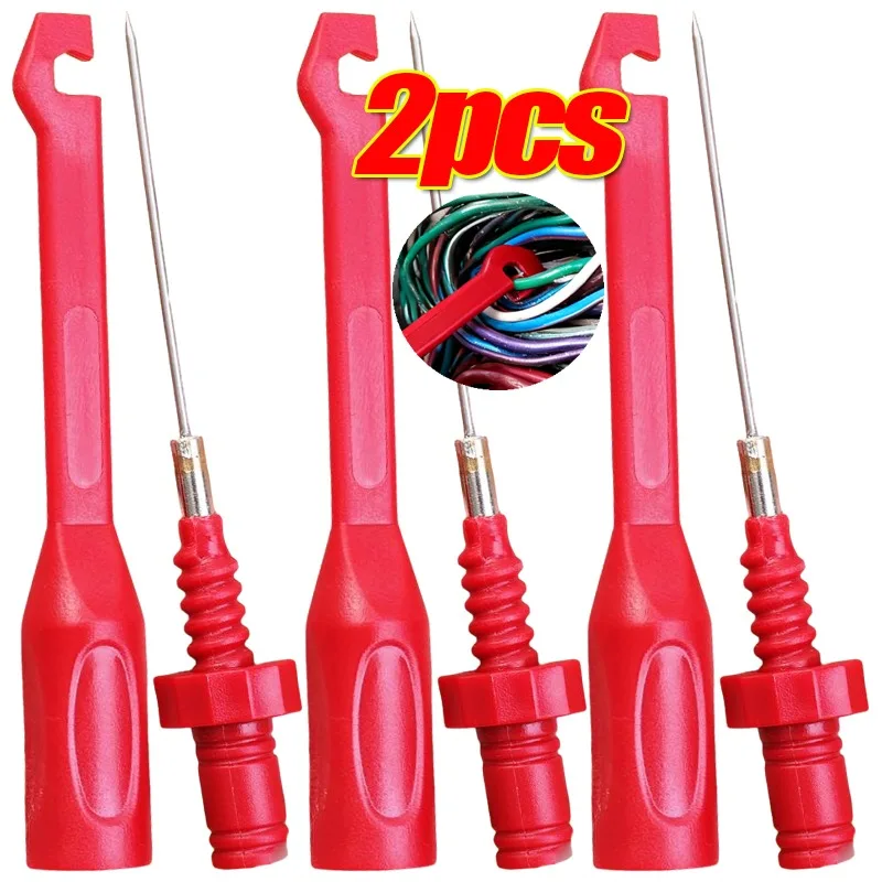 

Зонд для ремонта автомобиля, диагностический инструмент для автоматического осмотра цепей, тестовый зажим, игольчатый наконечник, безопасные тестовые зажимы 1/2 шт.