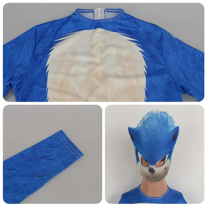 Disfraz de Cosplay CyJeu Sonics Spinball, disfraz clásico de erizo, máscara para niños, regalos de fiesta de Halloween, vestido