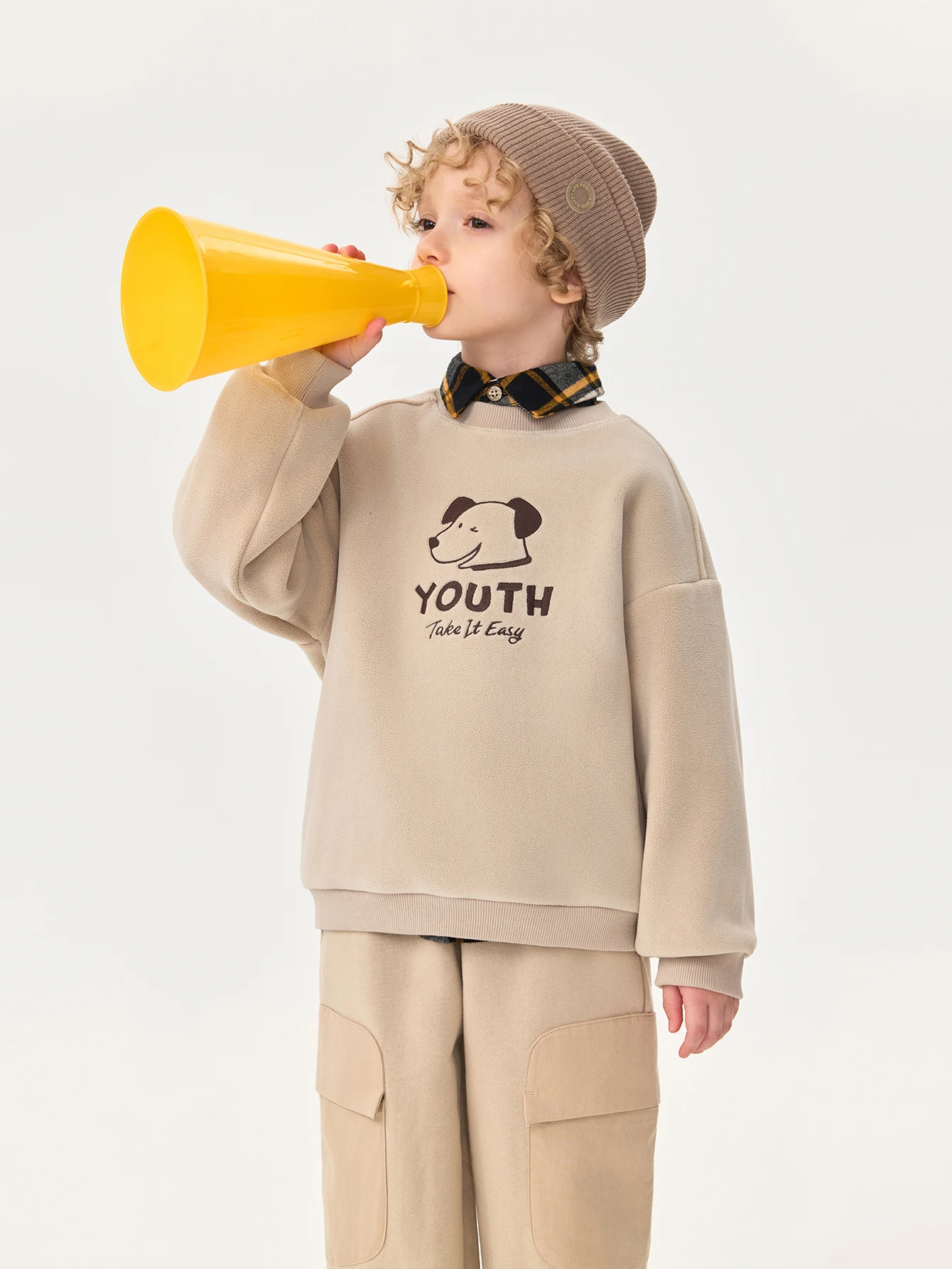 

MARC & JANIE Toddler Boys Girls Animal Print Reversible Fleece Sweatshirt 551369