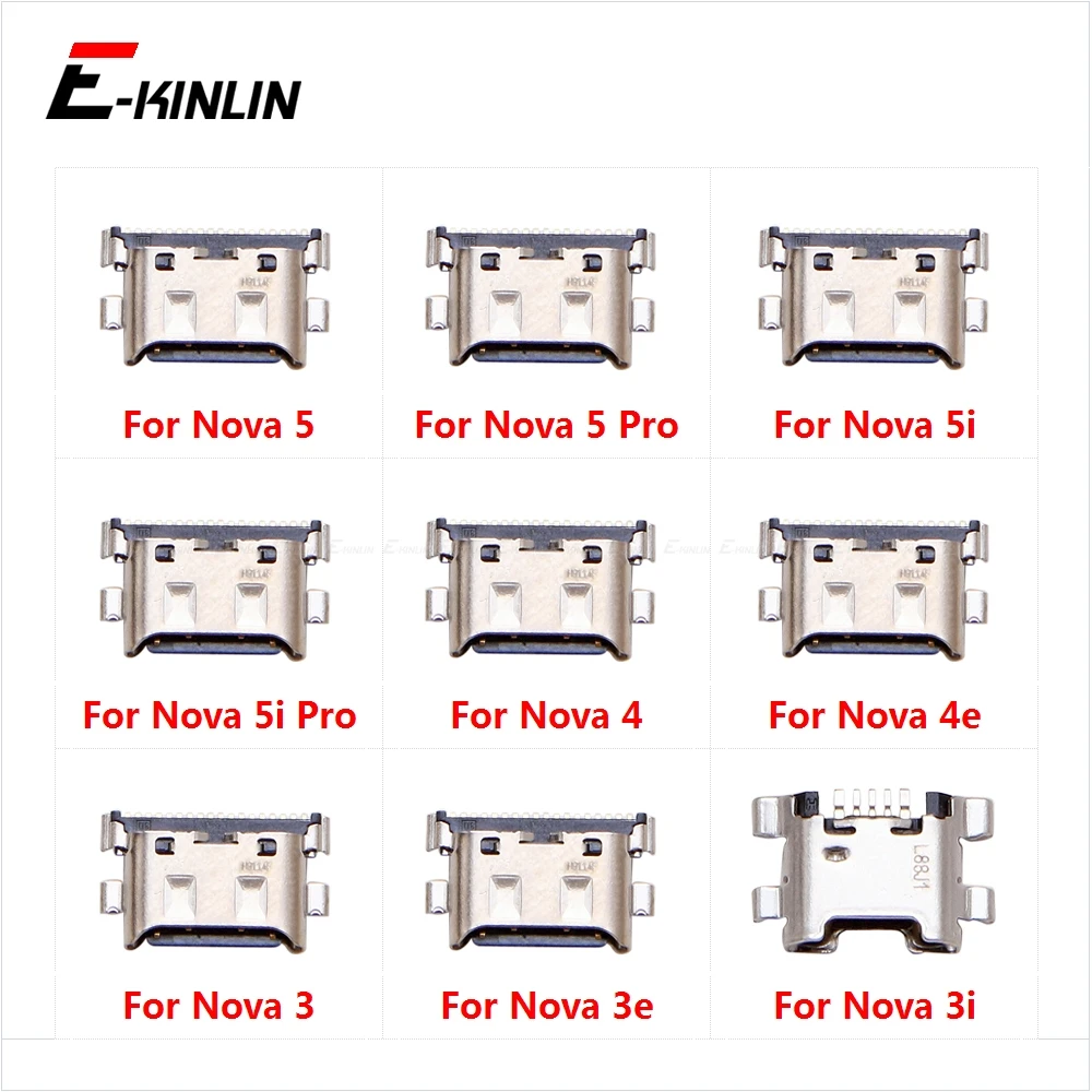 Type-C Micro USB Jack Connector Socket For HuaWei Nova 5 5i Pro 4 4e 3 3e 3i Charge Charging Dock Plug Port