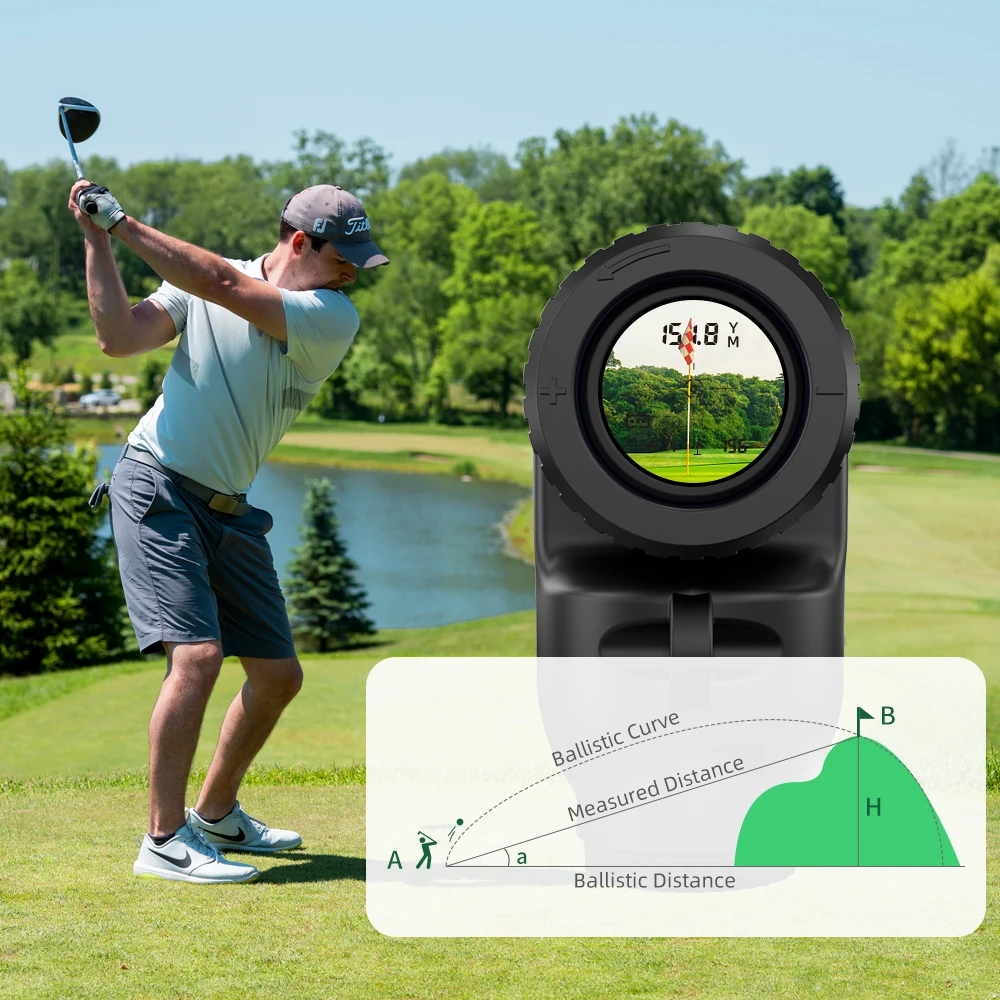 Nohawk 600/1000 jardas hd golf laser rangefinder com compensação de inclinação e vibração de travamento de bandeira para torneio de golfe legal