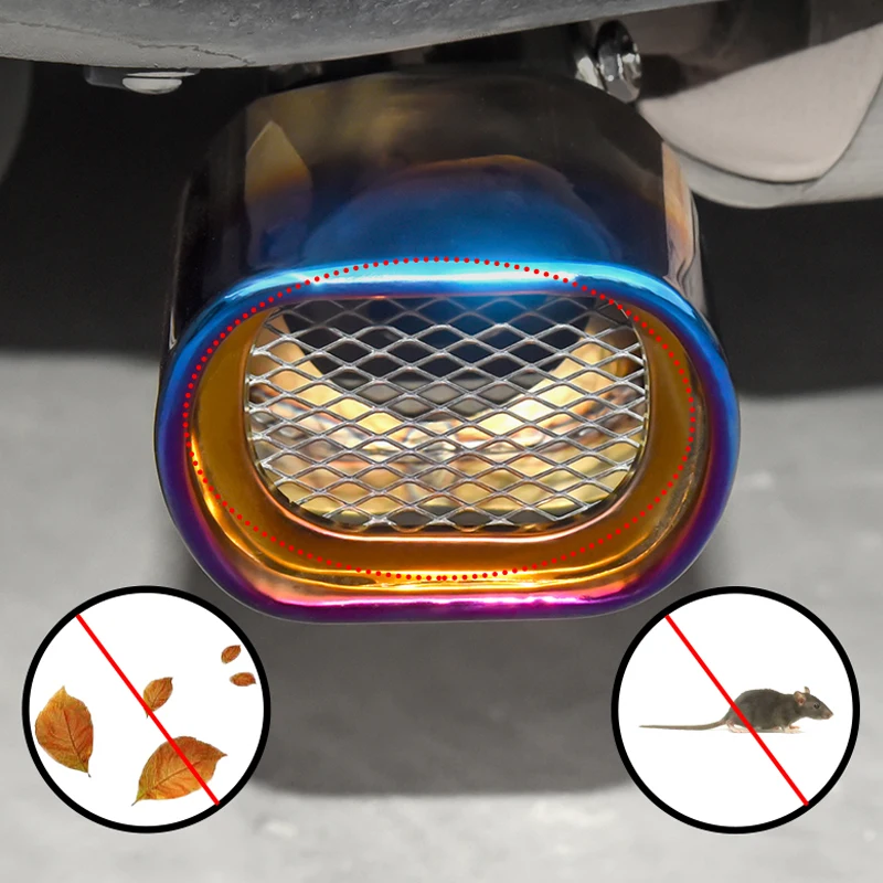 

For Smart 453 Fortwo Forfour Car Stainless Steel Muffler Tail Throat Exhaust Pipe Cover System Modification Exterior Accessories